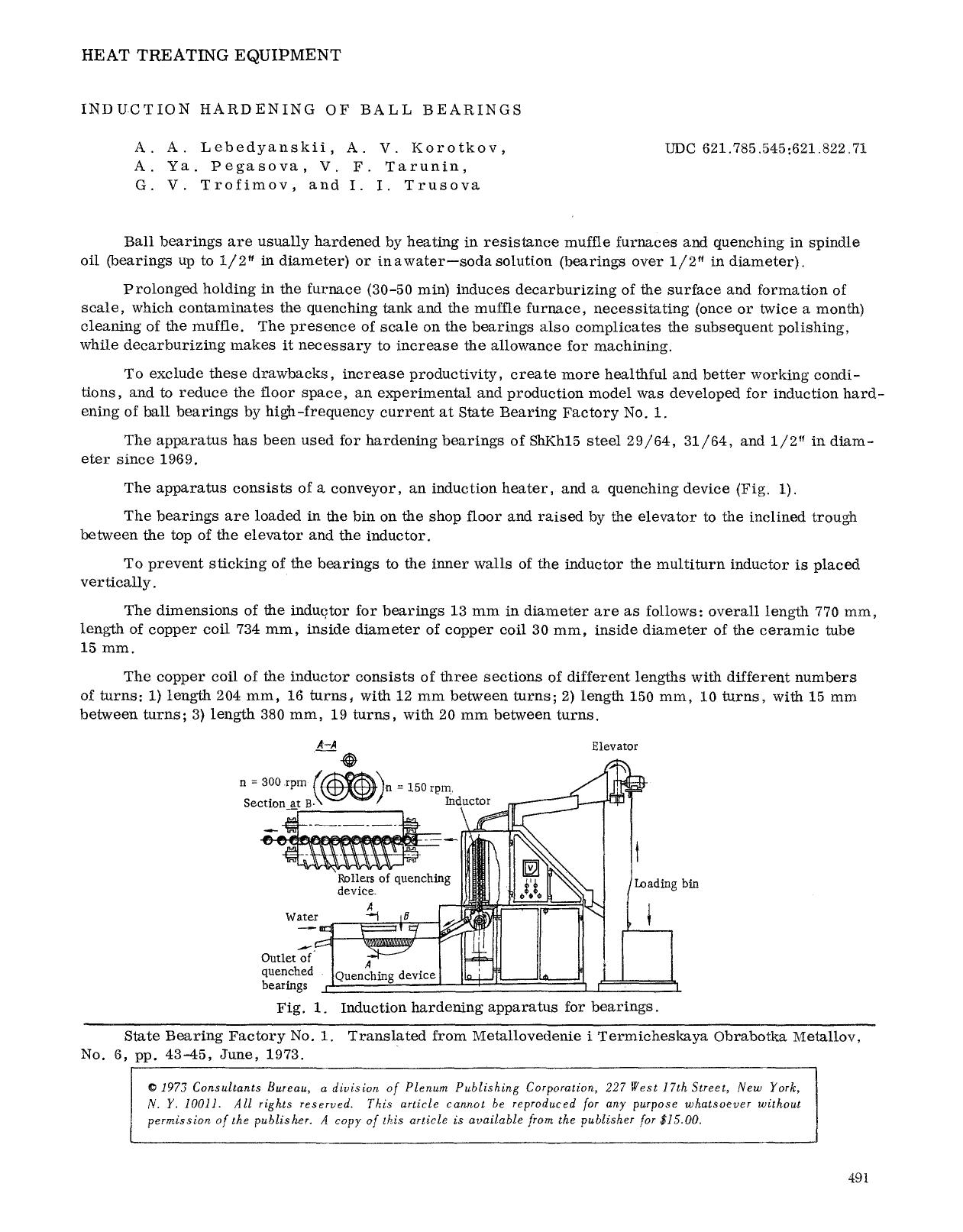 Induction hardening of ball bearings by Unknown
