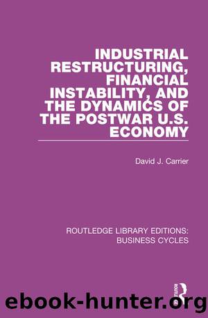 Industrial Restructuring, Financial Instability and the Dynamics of the Postwar US Economy (RLE: Business Cycles) by Carrier David J.;