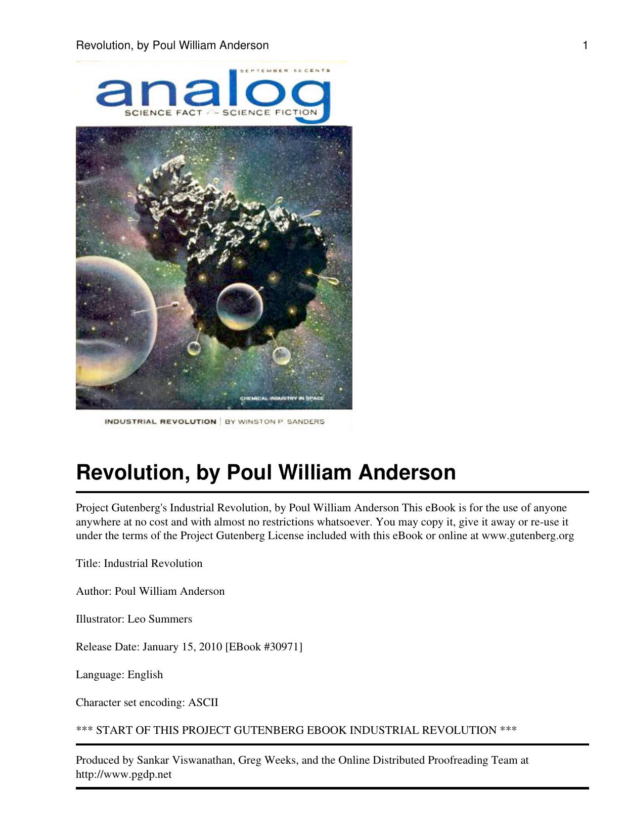 Industrial Revolution by Poul William Anderson