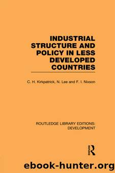 Industrial Structure and Policy in Less Developed Countries by Kirkpatrick Colin;Lee N.;Nixson Fred;Nixson Fred;