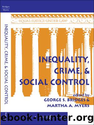 Inequality, Crime, And Social Control by George S Bridges