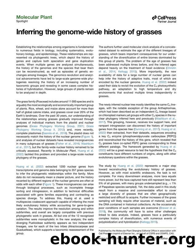 Inferring the genome-wide history of grasses by Matheus E. Bianconi & Pascal-Antoine Christin & Luke T. Dunning