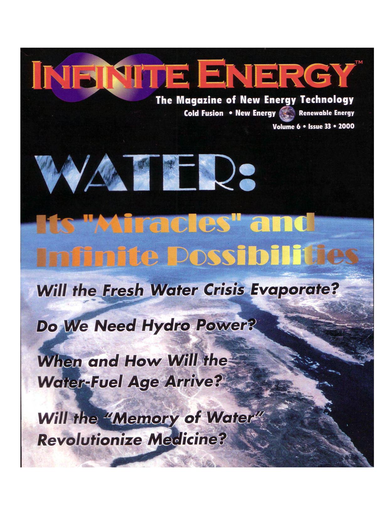Infinite Energy by The Magazine of New Science & Technology #33 (Cold Fusion Renewable Energy) (2000)