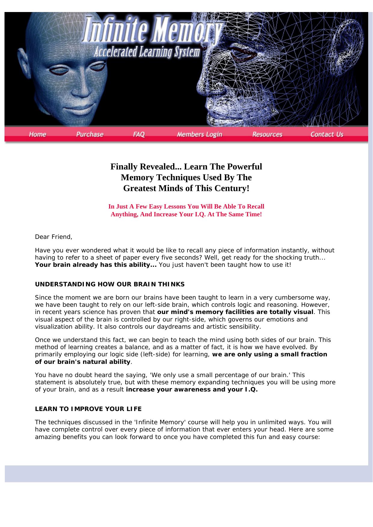 Infinite Memory - Accelerated Learning. by Best of Kuszter's Collection