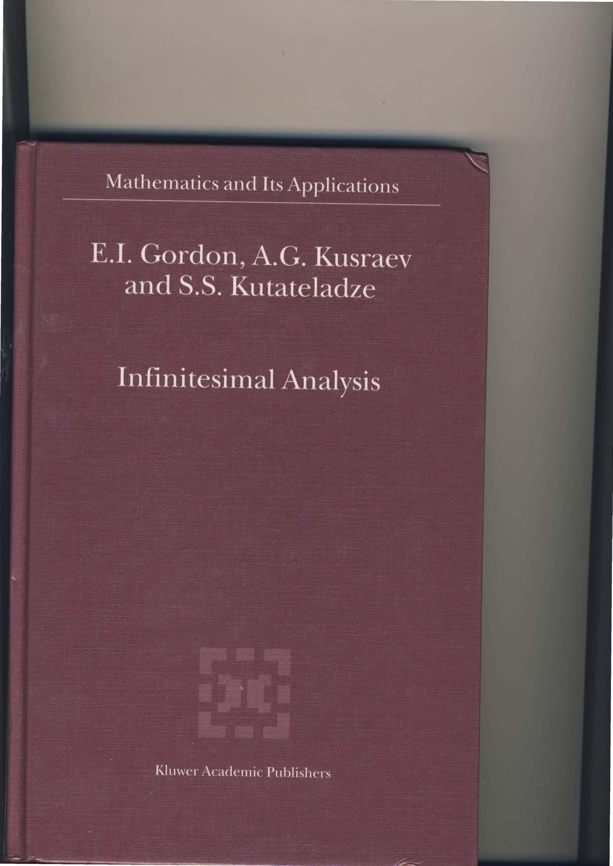 Infinitesimal Analysis by Gordon Kusraev