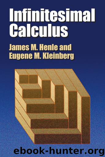 Infinitesimal Calculus by James M. Henle