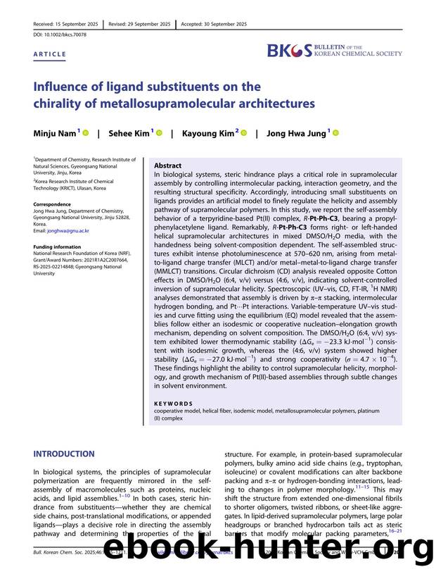 Influence of Ligand Substituents on the Chirality of Metallosupramolecular Architectures by Unknown