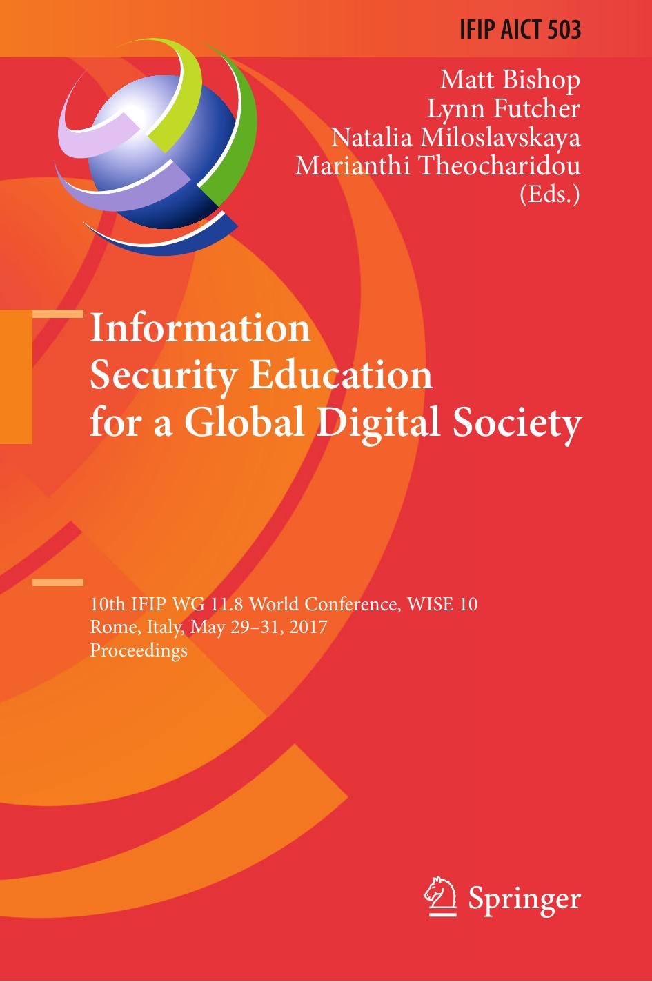 Information Security Education for a Global Digital Society by Unknow