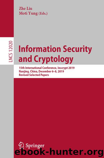 Information Security and Cryptology by Unknown