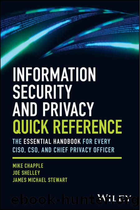 Information Security and Privacy Quick Reference: The Essential Handbook for Every CISO, CSO, and Chief Privacy Officer by Mike Chapple Joe Shelley and James Michael Stewart
