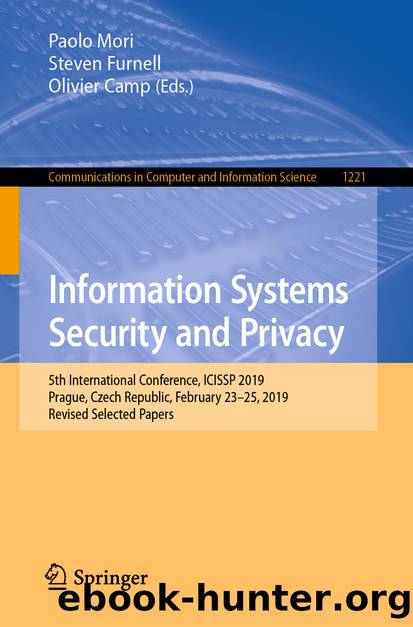 Information Systems Security and Privacy by Unknown