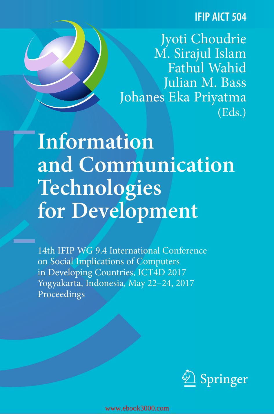 Information and Communication Technologies for Development by Unknow