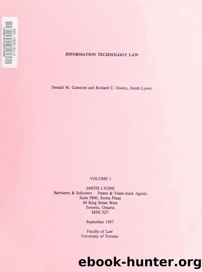 Information technology law by Lyons Smith