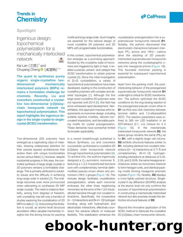 Ingenious design: topochemical polymerization for a mechanically interlocked network by Unknown
