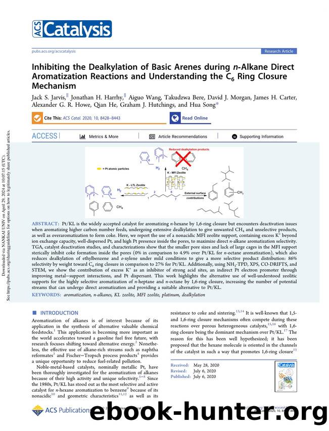 Inhibiting the Dealkylation of Basic Arenes during n-Alkane Direct Aromatization Reactions and Understanding the C6 Ring Closure Mechanism by unknow