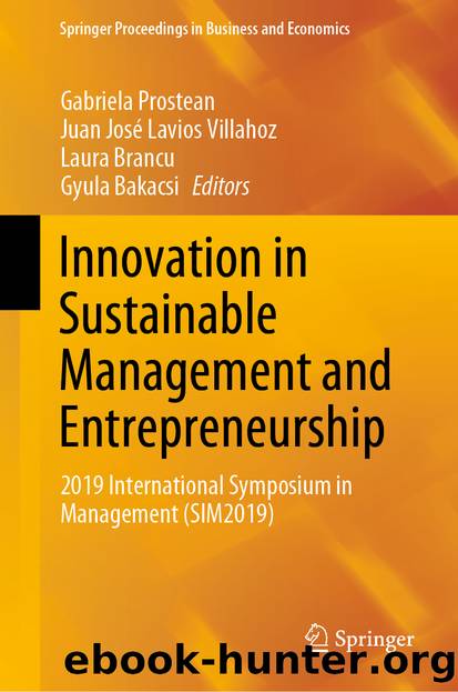 Innovation in Sustainable Management and Entrepreneurship by Unknown