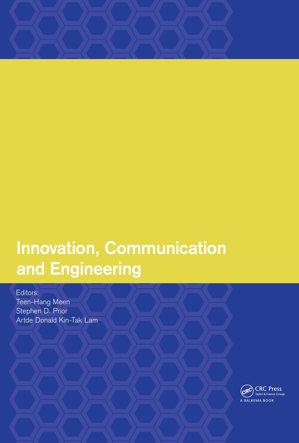 Innovation, Communication and Engineering by Teen-Hang Meen Stephen Prior Artde Donald Kin-Tak Lam