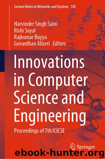 Innovations in Computer Science and Engineering by Harvinder Singh Saini & Rishi Sayal & Rajkumar Buyya & Govardhan Aliseri