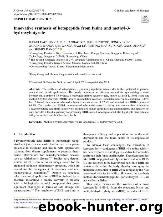 Innovative synthesis of ketopeptide from lysine and methyl-3-hydroxybutyrate by unknow