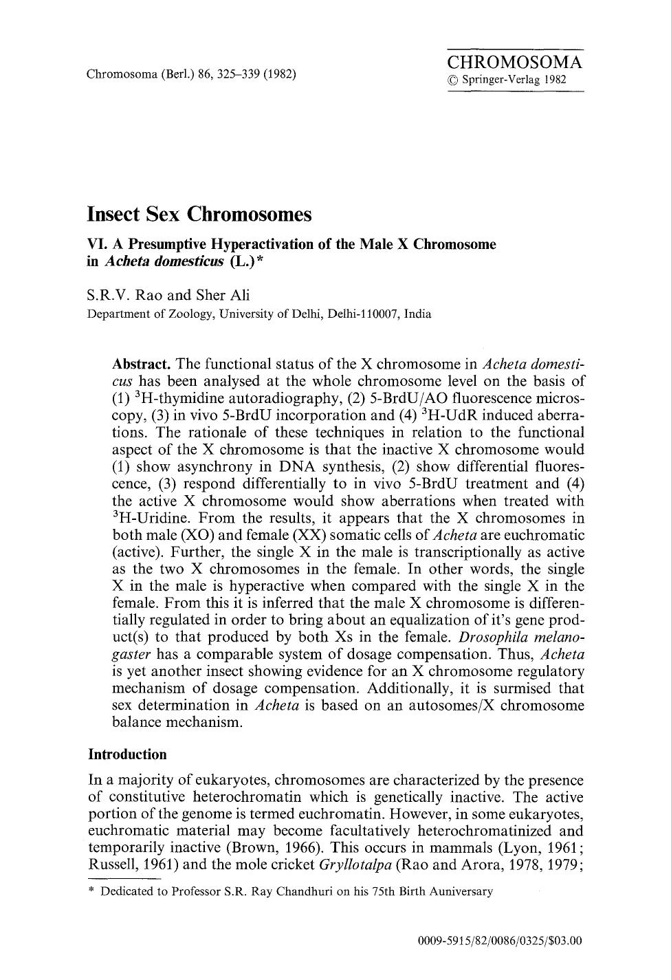 Insect sex chromosomes by Unknown