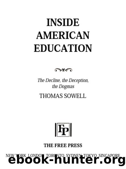 Inside American Education by THOMAS SOWELL