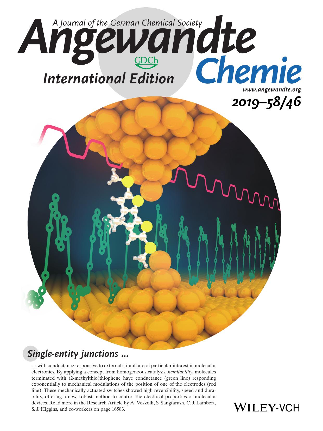 Inside Back Cover: Hemilabile Ligands as Mechanosensitive Electrode Contacts for Molecular Electronics (Angew. Chem. Int. Ed. 462019) by Unknown