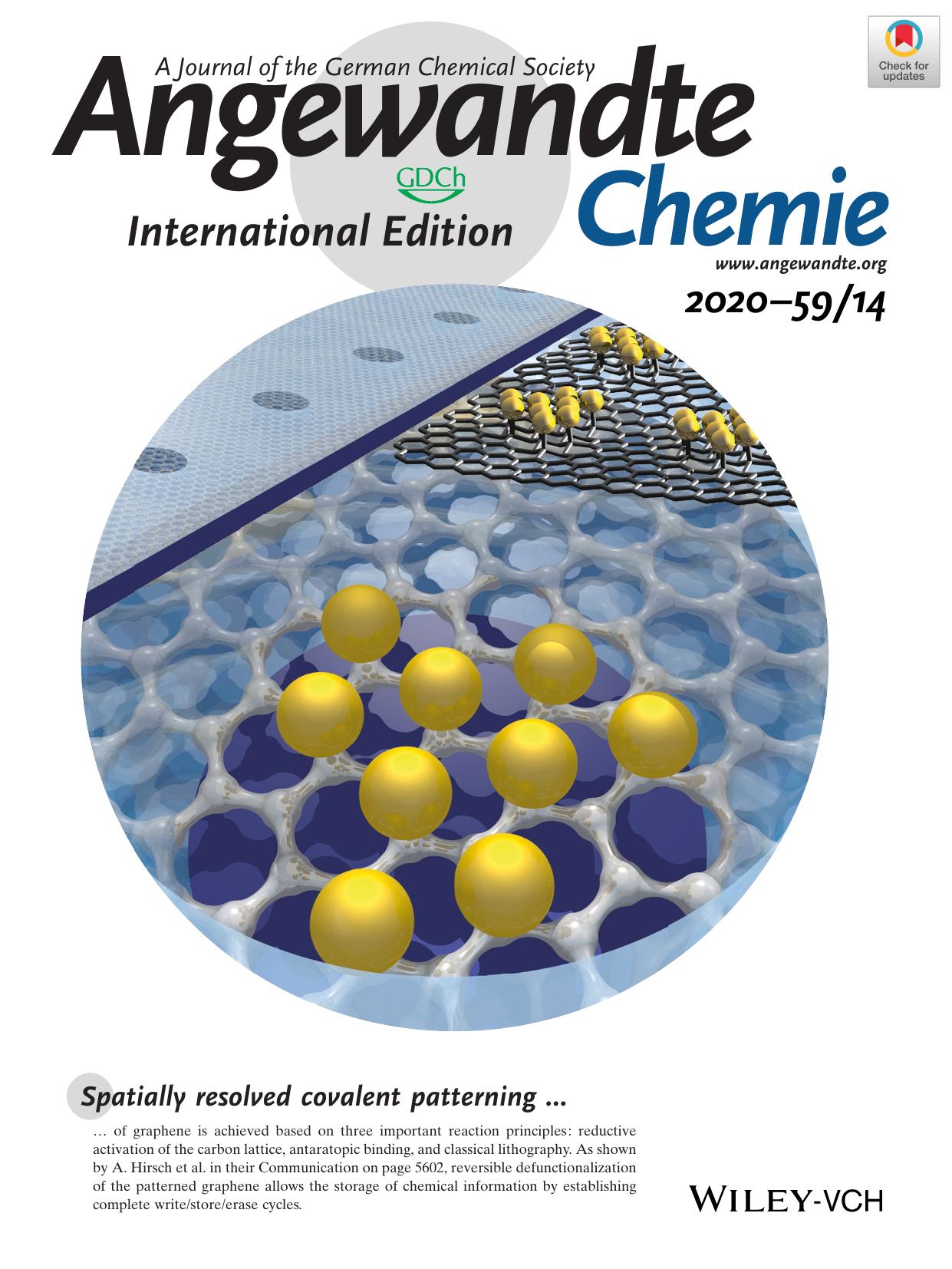 Inside Back Cover: Highly Efficient and Reversible Covalent Patterning of Graphene: 2DâManagement of Chemical Information (Angew. Chem. Int. Ed. 142020) by Unknown