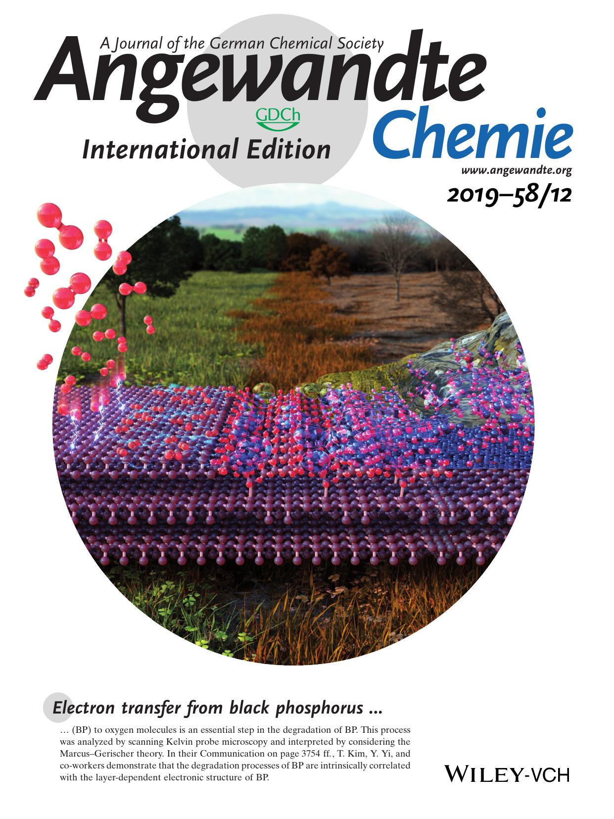 Inside Back Cover: Intrinsic Correlation between Electronic Structure and Degradation: From FewâLayer to Bulk Black Phosphorus (Angew. Chem. Int. Ed. 122019) by Unknown
