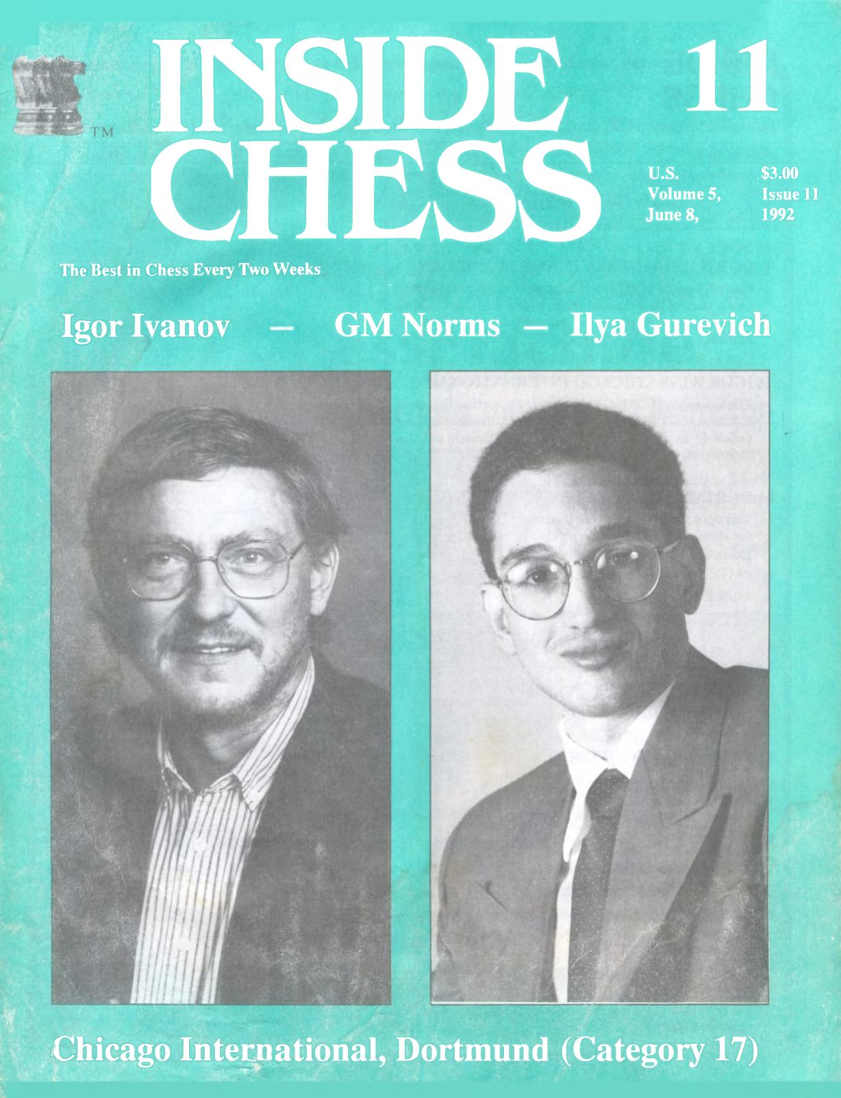 Inside Chess - Vol.5,No.11 (8-June-1992) by GM Yasser Seirawan
