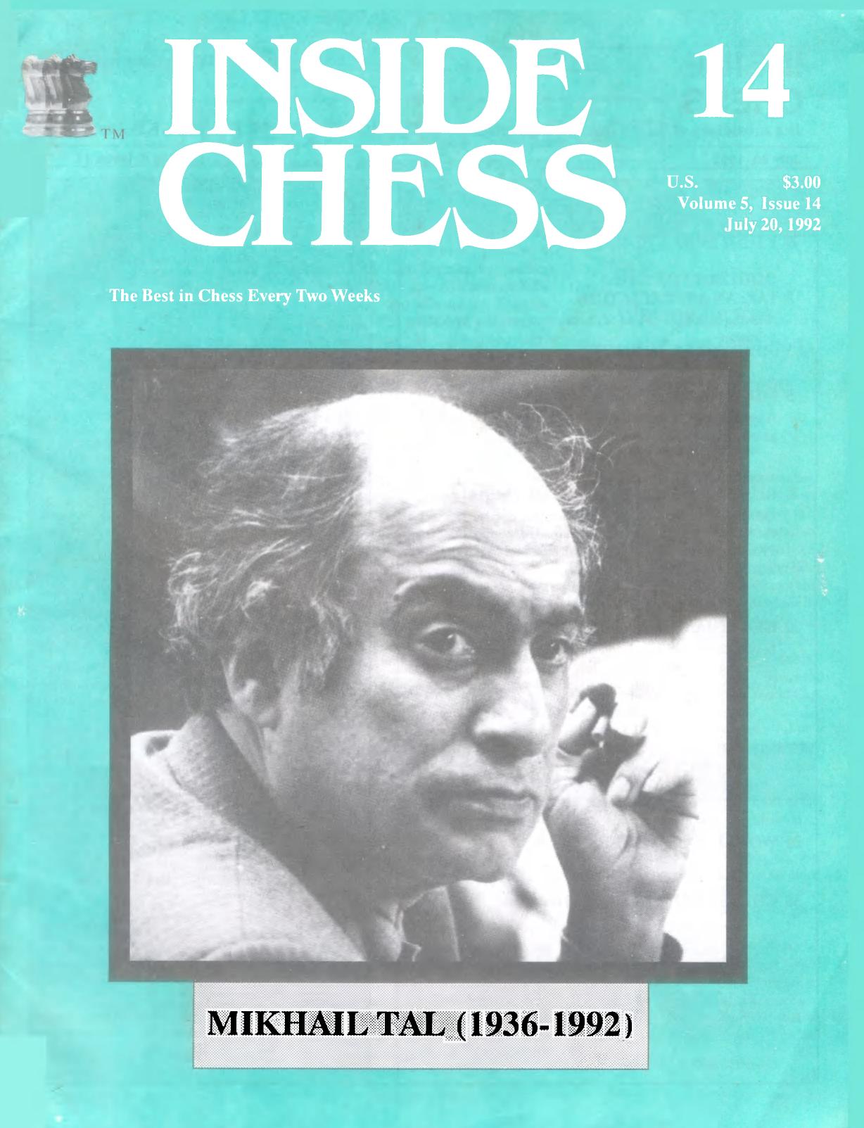 Inside Chess - Vol.5,No.14 (20-July-1992) by GM Yasser Serawan