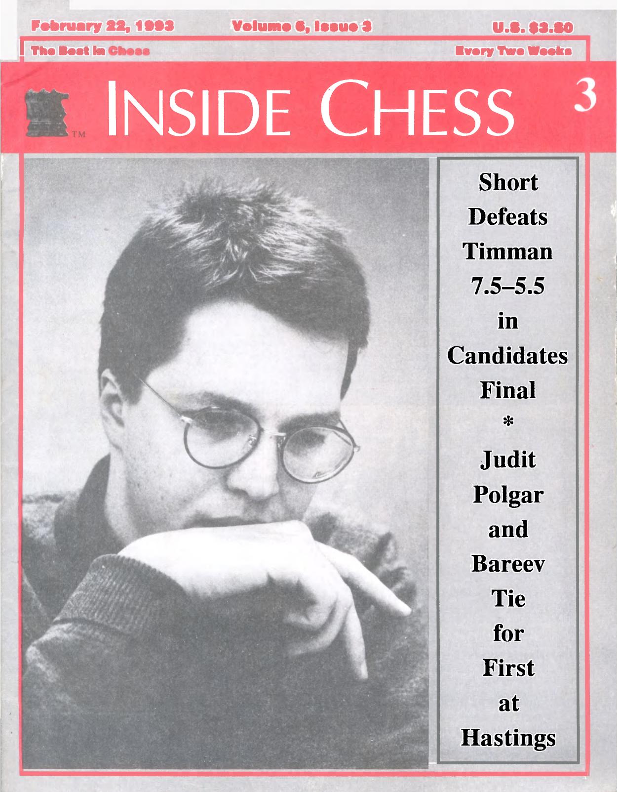 Inside Chess - Vol.6,No.3 (22-2-1993) by GM Yasser Seirawan