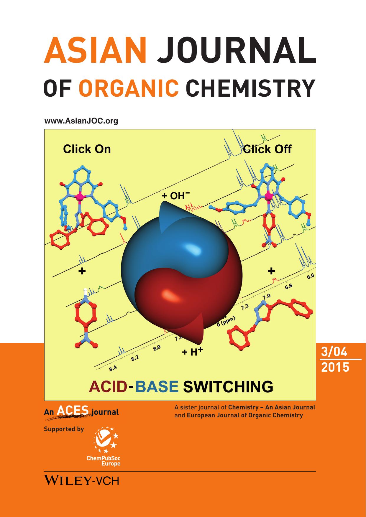 Inside Cover: AcidBase Driven Ligand Exchange with Palladium(II) Click Complexes (Asian J. Org. Chem. 32015) by Unknown