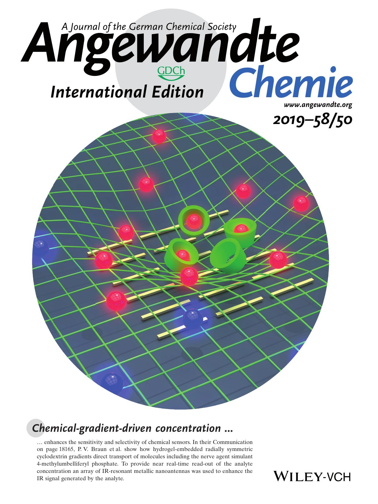 Inside Cover: Selective Autonomous Molecular Transport and Collection by HydrogelâEmbedded Supramolecular Chemical Gradients (Angew. Chem. Int. Ed. 502019) by Unknown