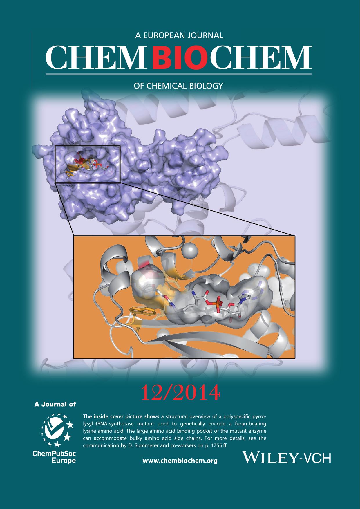 Inside Cover: Structural Basis of FuranAmino Acid Recognition by a Polyspecific AminoacyltRNASynthetase and its Genetic Encoding in Human Cells (ChemBioChem 122014) by Unknown