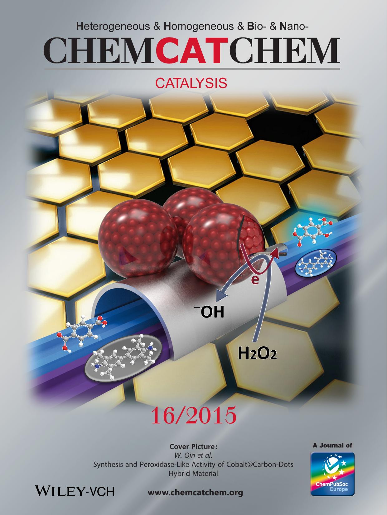Inside Cover: Synthesis and PeroxidaseLike Activity of Cobalt@CarbonDots Hybrid Material (ChemCatChem 162015) by Unknown