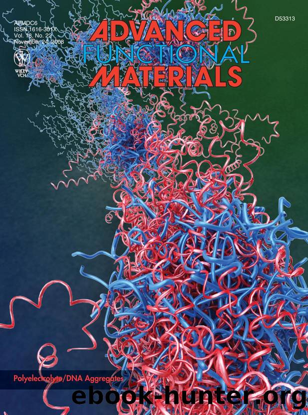 Inside Front Cover: Anatomy and Growth Characteristics of Conjugated PolyelectrolyteDNA Aggregates (Adv. Funct. Mater. 222008) by Unknown