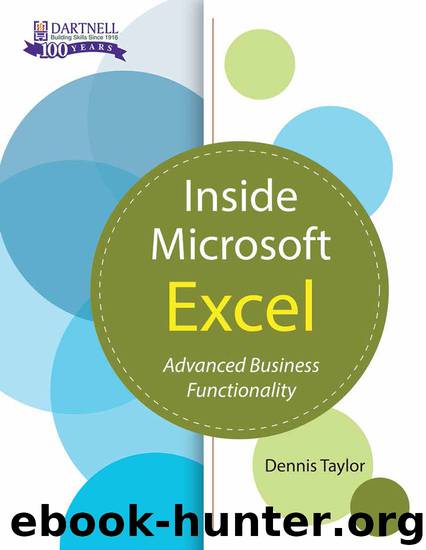 Inside Microsoft Excel: Advanced Business Functionality by Dartnell Corp