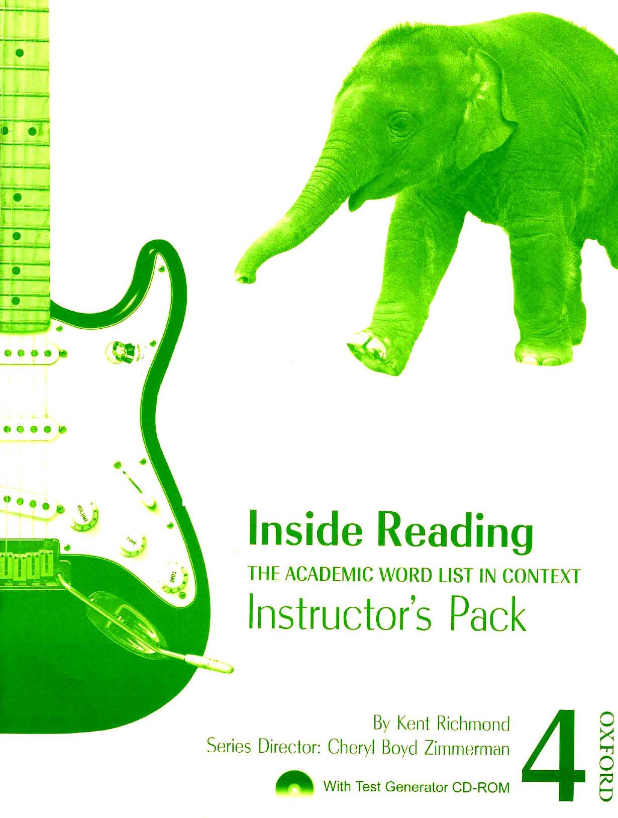 Inside Reading 4: The Academic Word List in Context (Instructor's pack) by Richmond Kent