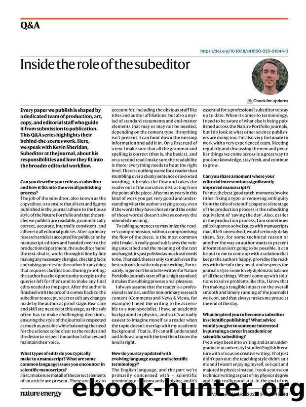 Inside the role of the subeditor by Giulia Tregnago