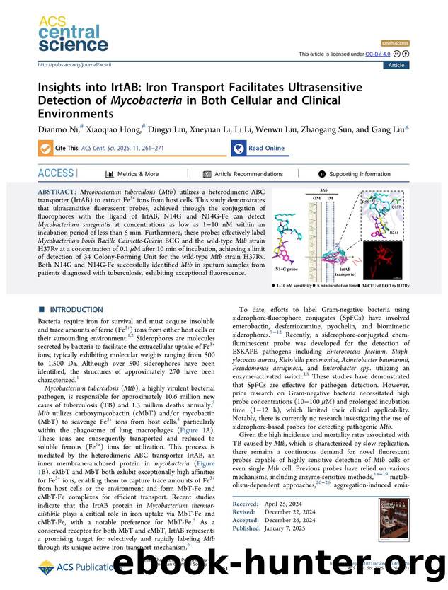 Insights into IrtAB: Iron Transport Facilitates Ultrasensitive Detection of Mycobacteria in Both Cellular and Clinical Environments by unknow