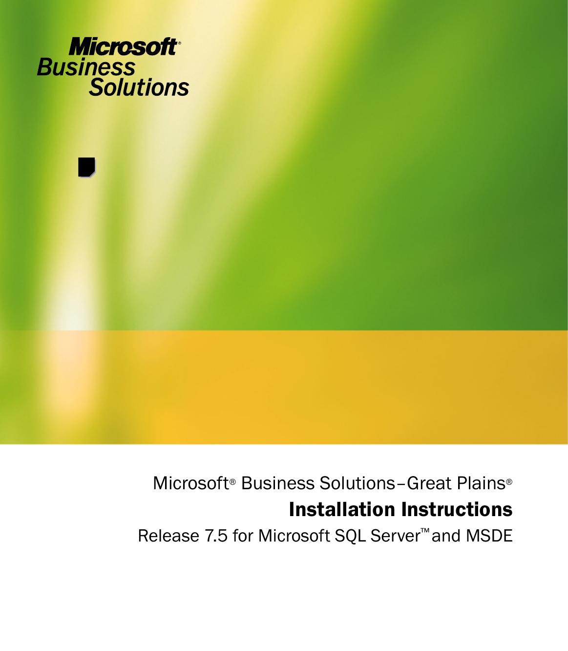Installation Instructions by Microsoft