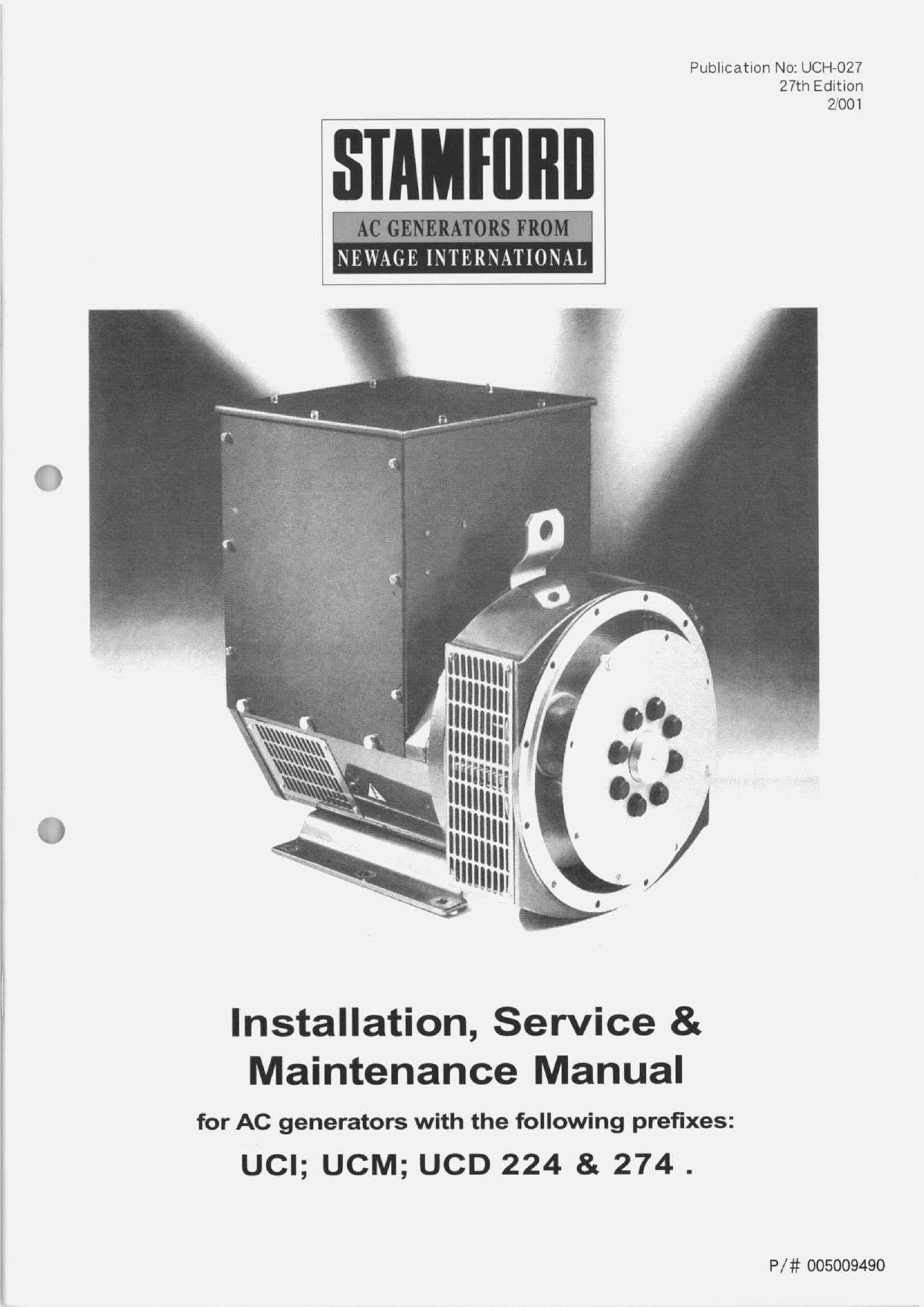 Installation, Service & Maintenance Manual by Unknown