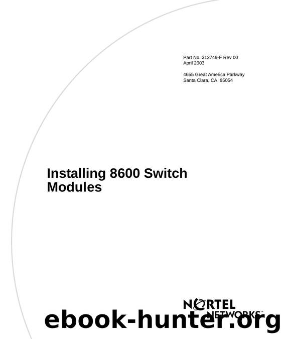 Installing 8600 Switch Modules by Nortel Networks