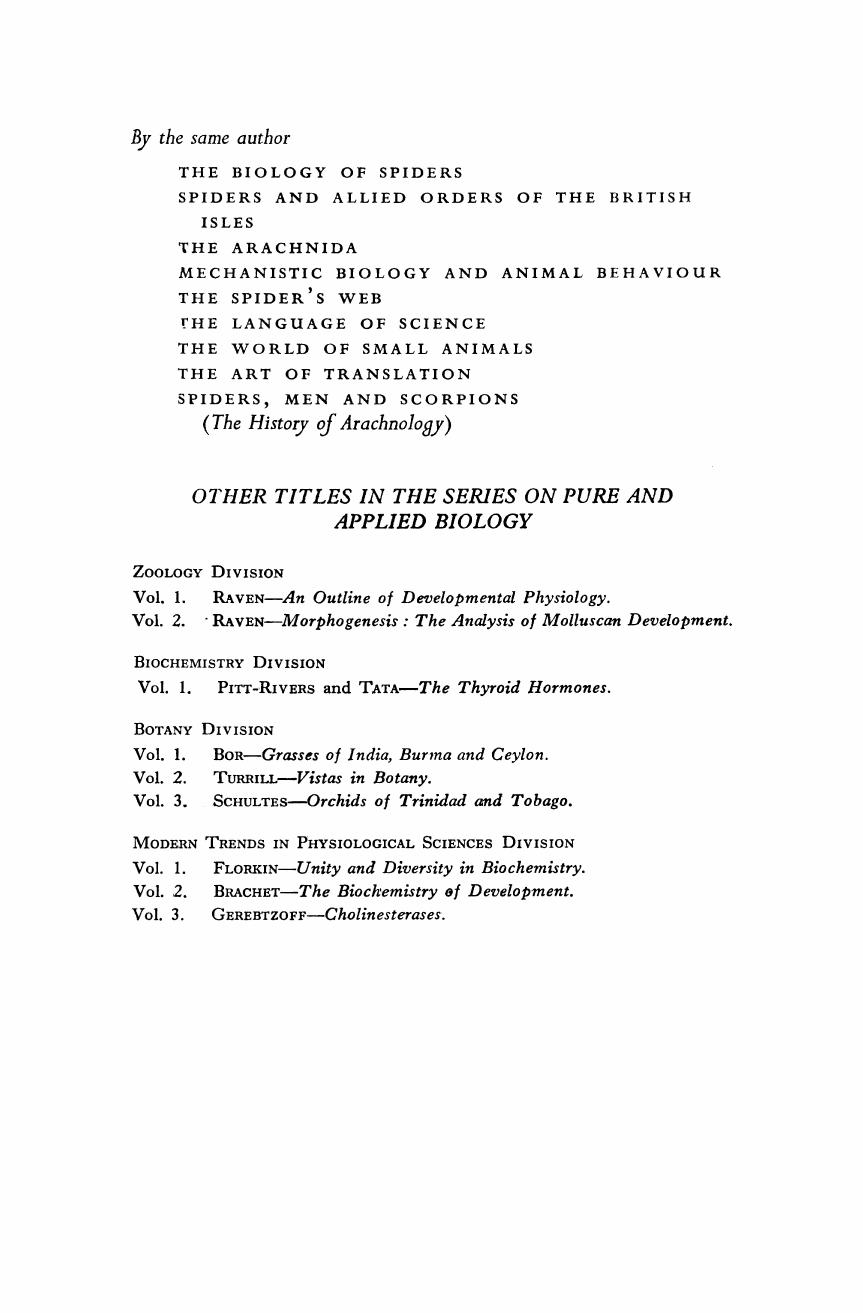 Instinctive Living. A Study of Invertebrate Behaviour by Theodore Savory J. F. Harris G. Kerkut and E. W. Yemm (Auth.)
