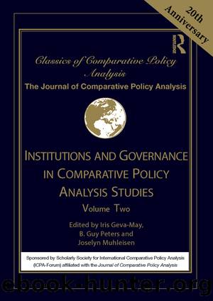 Institutions and Governance in Comparative Policy Analysis Studies: Volume Two by unknow