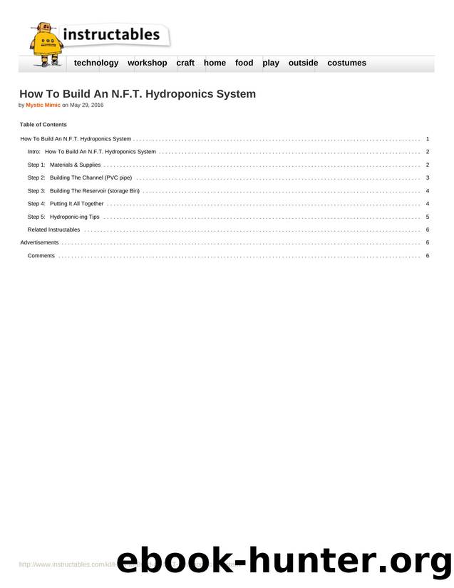 Instructables.com - How To Build An N.F.T. Hydroponics System by Unknown