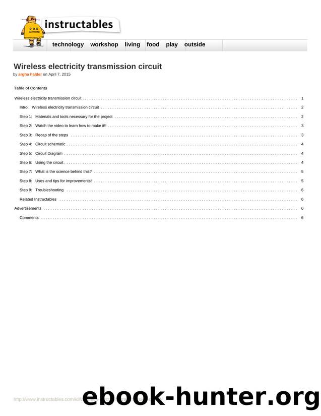 Instructables.com - Wireless electricity transmission circuit by Unknown