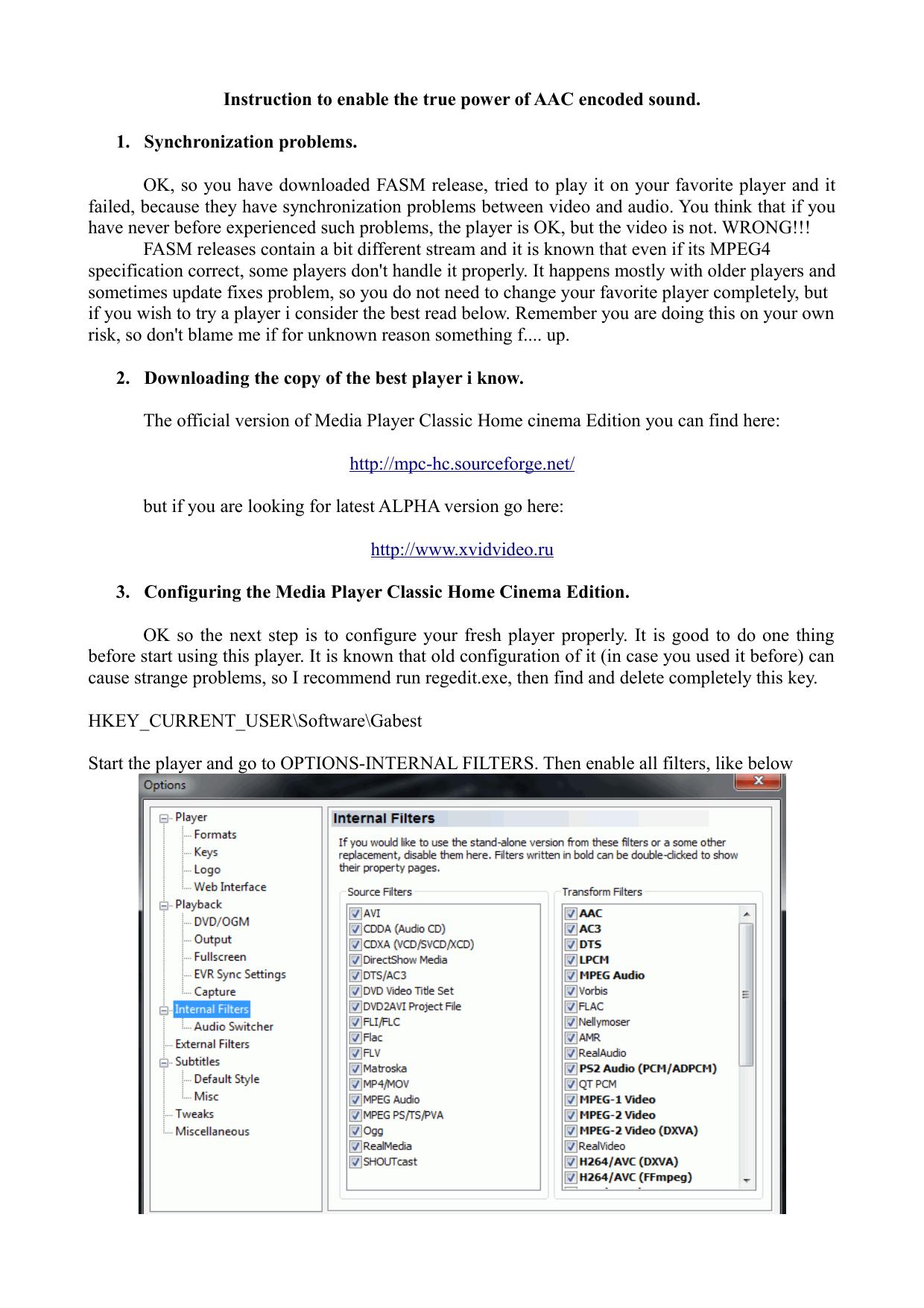 Instruction for fixing your player problems by t t
