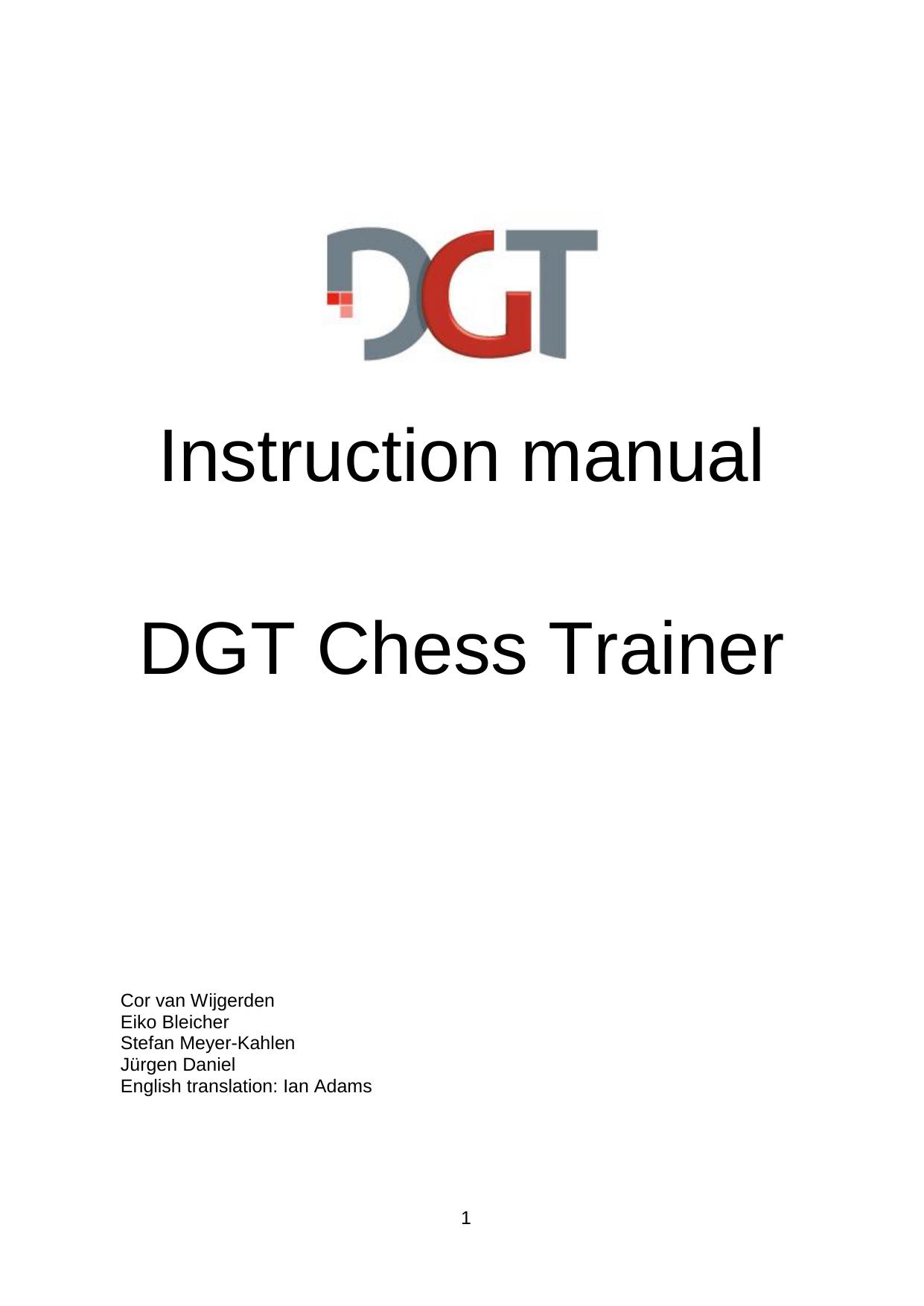 Instruction manual by Ian Adams