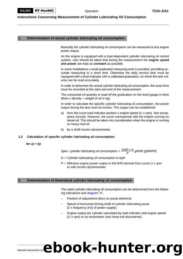 Instructions Concerning Measurement of Cylinder Lubricating Oil Consumption by ffo001